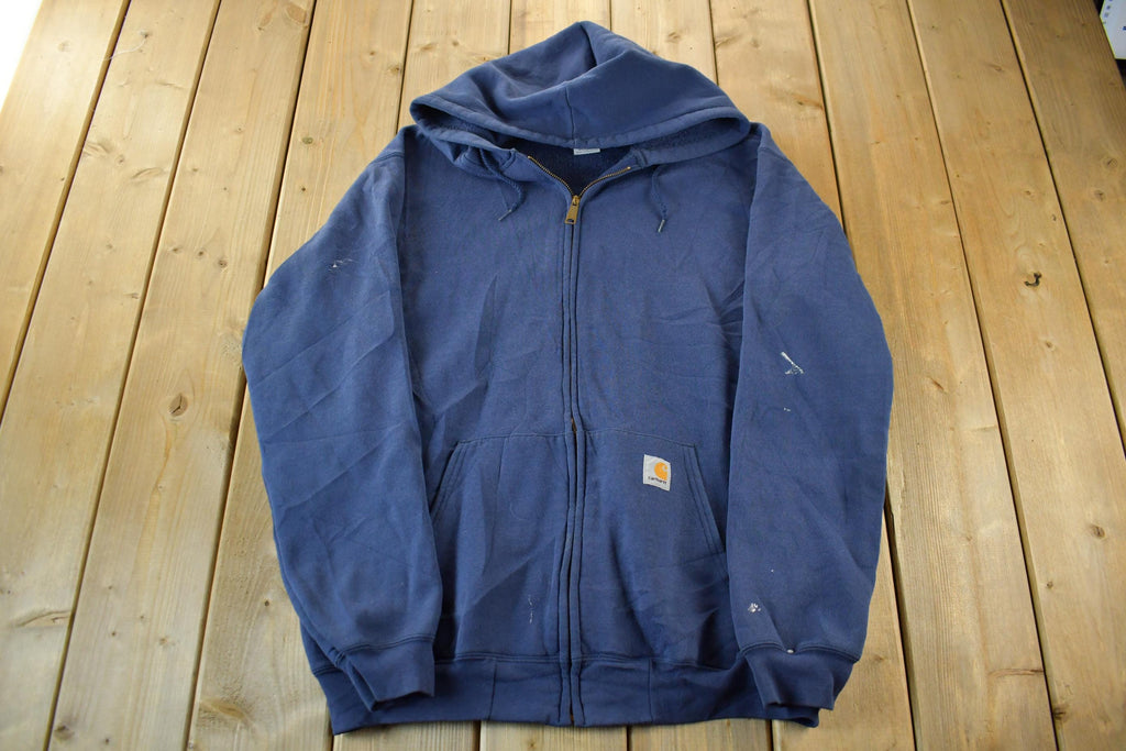 Vintage 1990s Distressed Carhartt Zip Up Thermal Hoodie