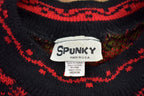 Vintage 1990s Floral Print Spunky Knitted Sweater