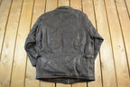 Vintage 1980s Lined Leather Jacket Women's Large