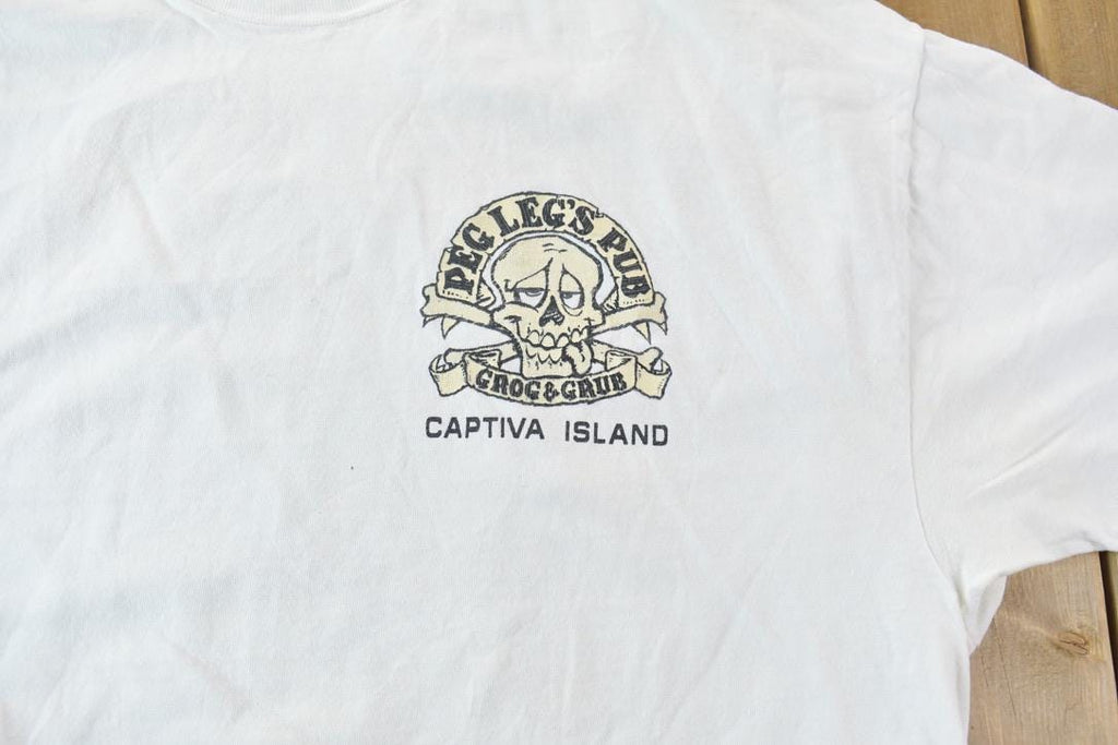 Vintage 1990s Souvenir Captiva island Travel T-Shirt Made In USA