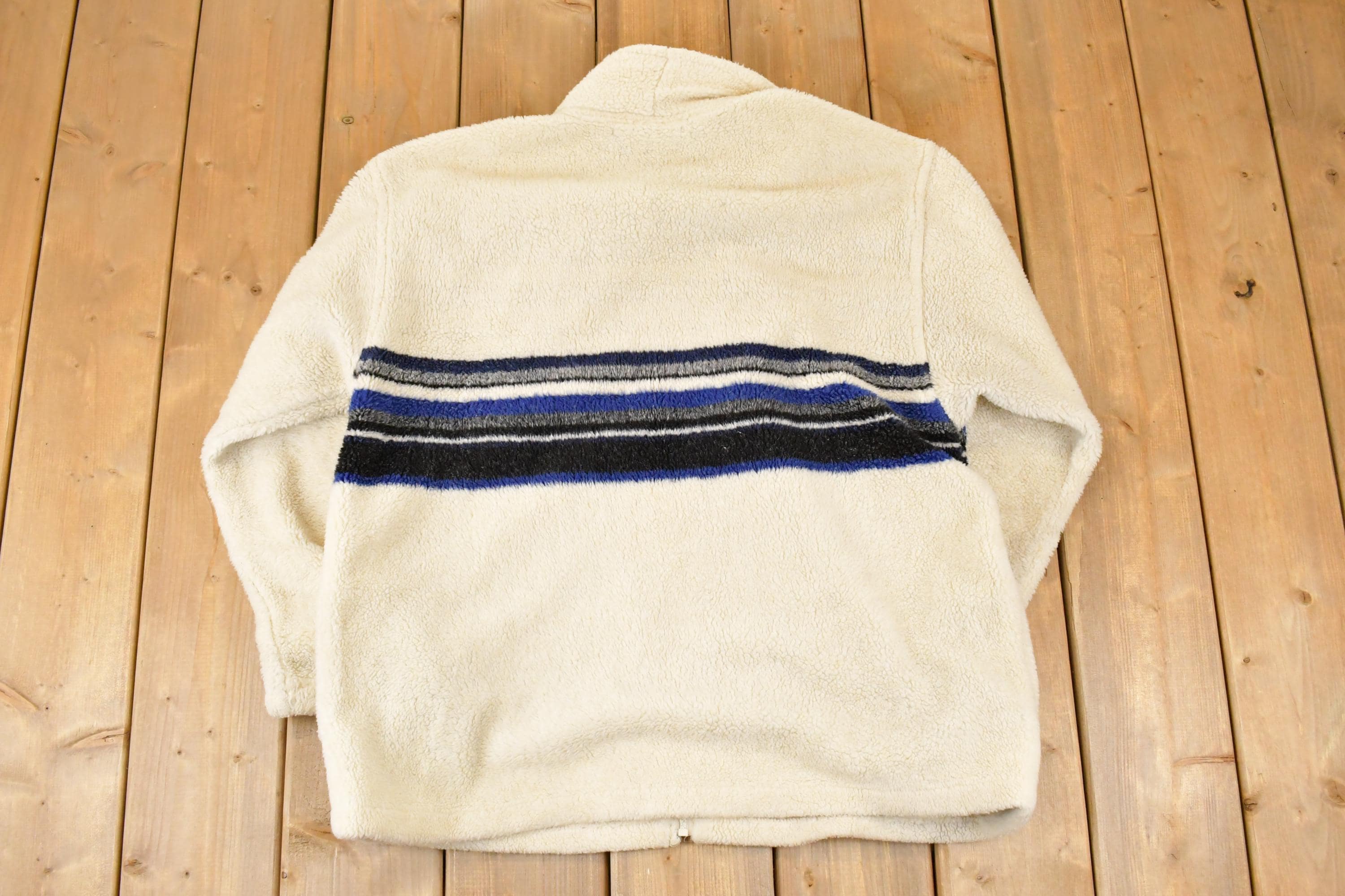 Vintage 1990s Xhilaration Full Zip Fleece Outdoorsman Sweater Mens L