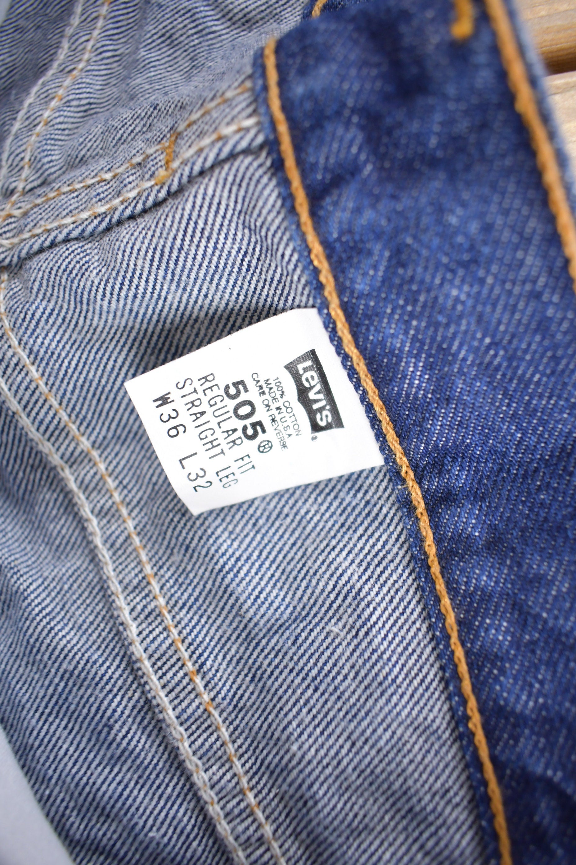 Vintage 1990s Levi's 505 Indigo Wash Jeans Size 36 x 32