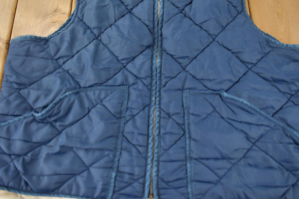 Vintage 1980s Diamond Quilt Vest Size L-XL