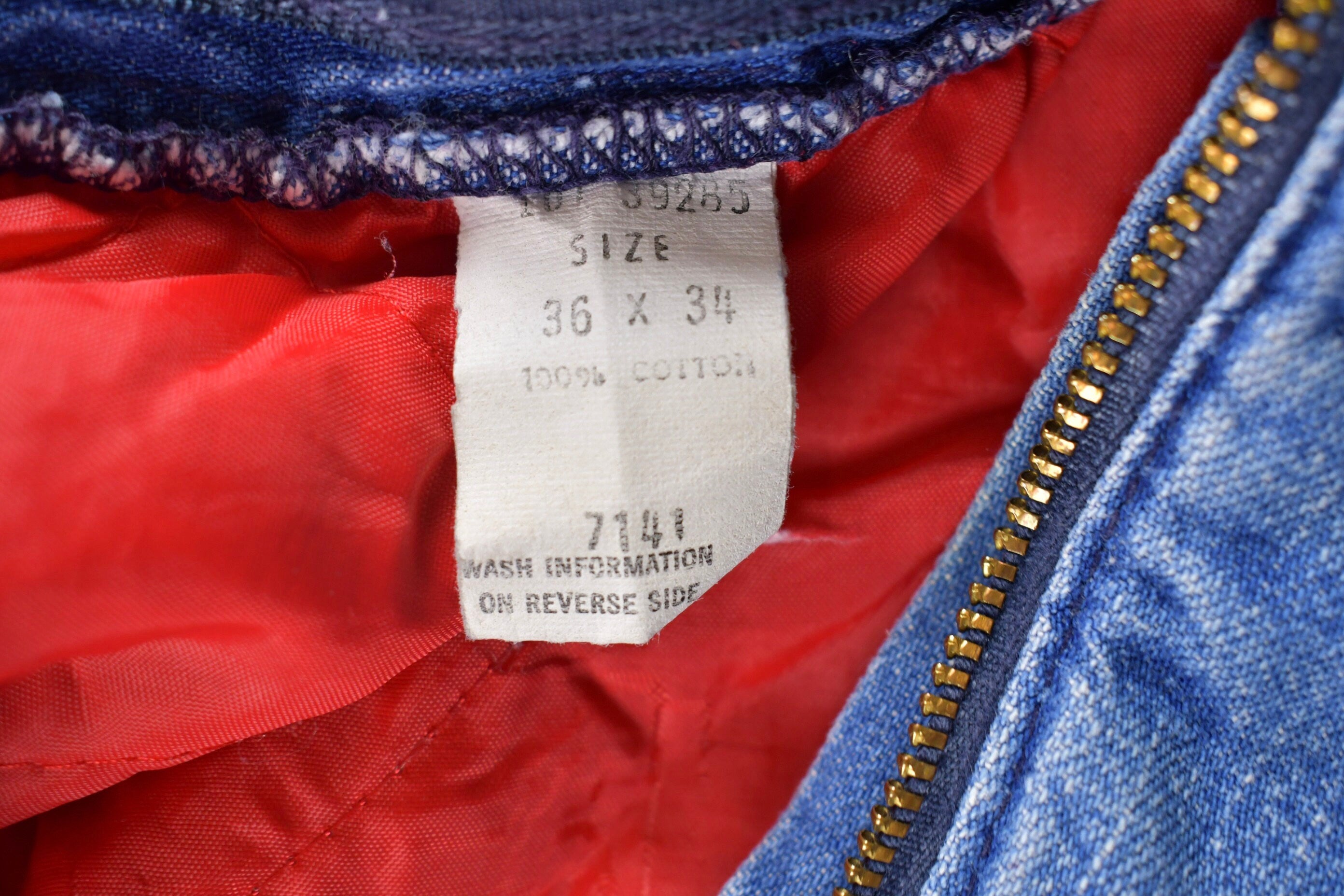 Vintage 1980s Thermal Lined Denim Carpenter Jeans Size 33 x 31.5