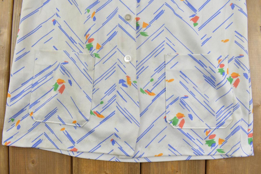 Vintage 1980s Land 'N Lea Womens Abstract Button Up Vest