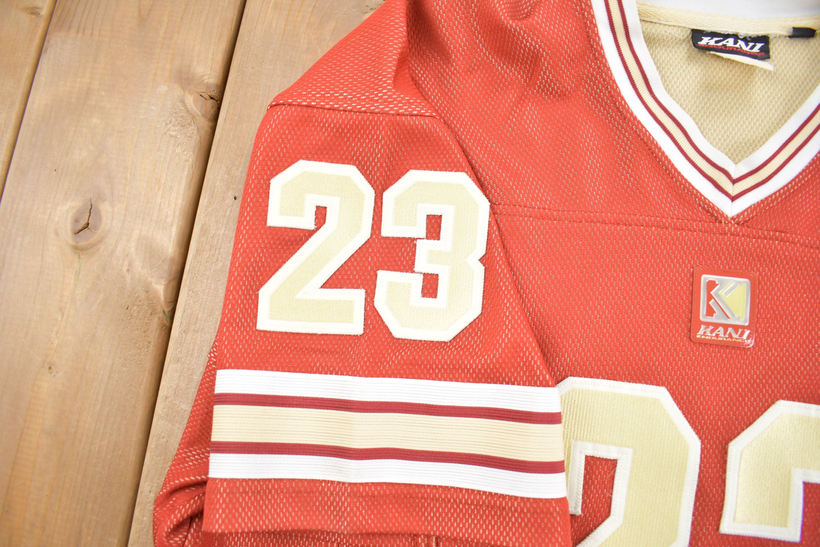 Vintage 1990s Karl Kani Embroidered Football Jersey / Streetwear / Vintage Kani Endurance / Vintage Jersey