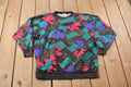 Vintage 1980s Jolly Roger Abstract Pattern Crewneck Sweatshirt