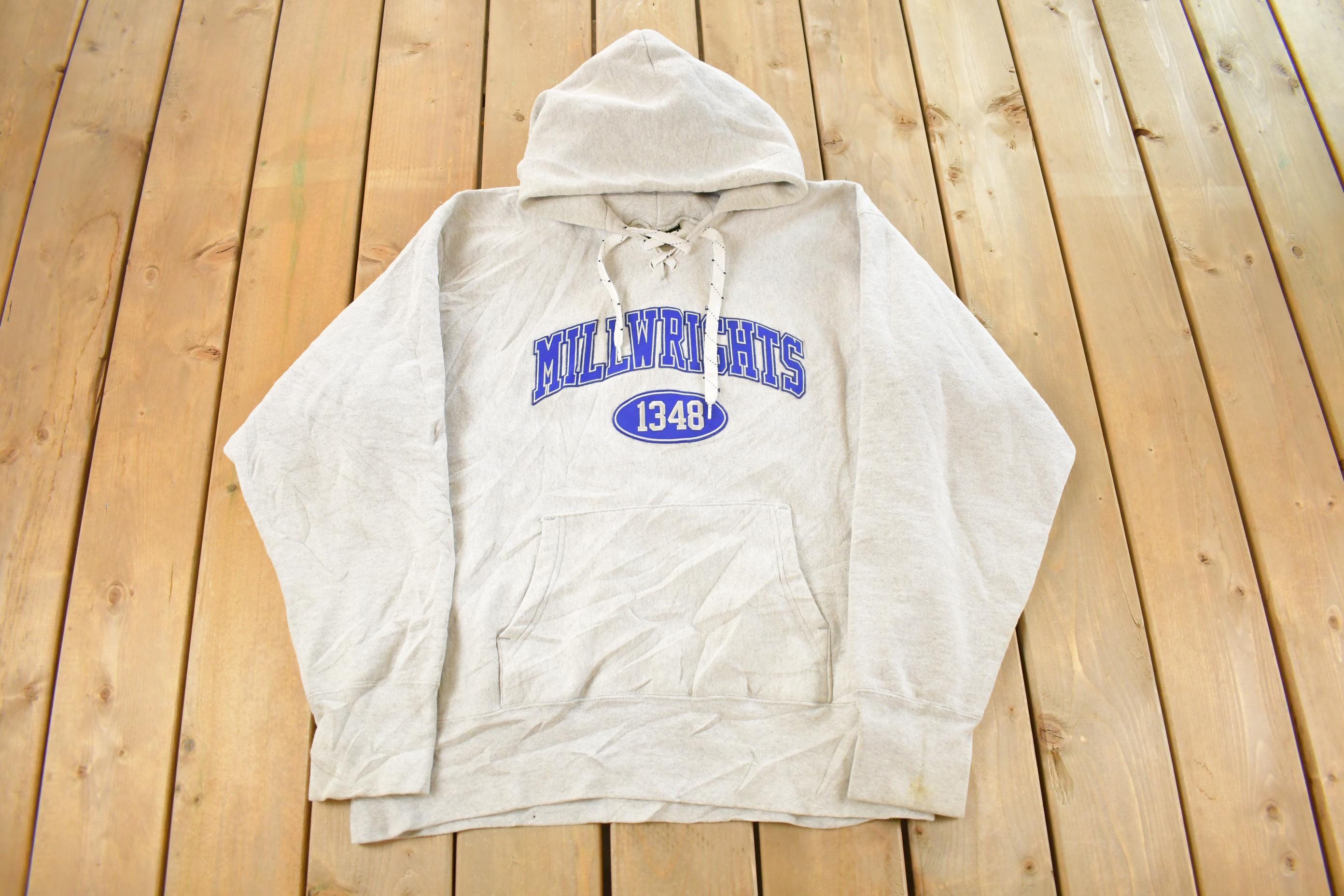 Vintage 1990s Millwrights Local 1348 Labor Union Hoodie Men's 2XL / 90s Camber Hoodie / Vintage Sweatshirt / Made In USA