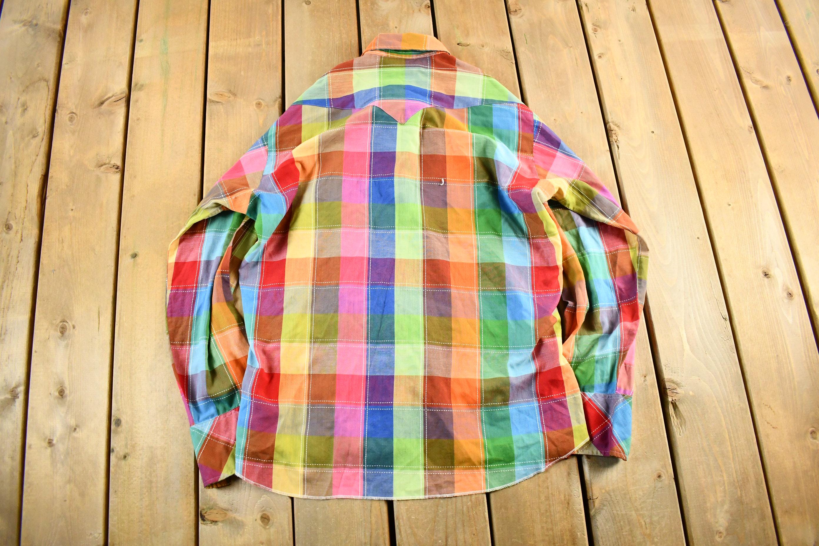 Vintage 1970s Caravan Western Pearl Snap Shirt Men's Large