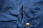 Vintage 1990s Woolrich Cargo Pocket Plaid Lined Blue Fall Jacket