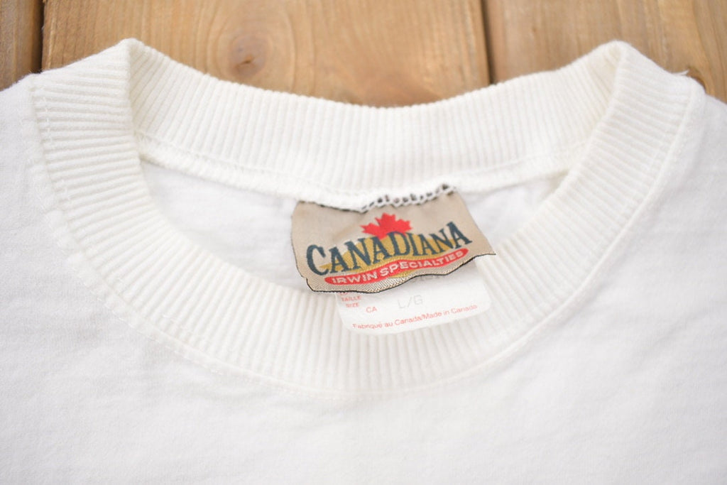 Vintage 1990s Life is Simple Eat Sleep Be Canadian Souvenir T Shirt