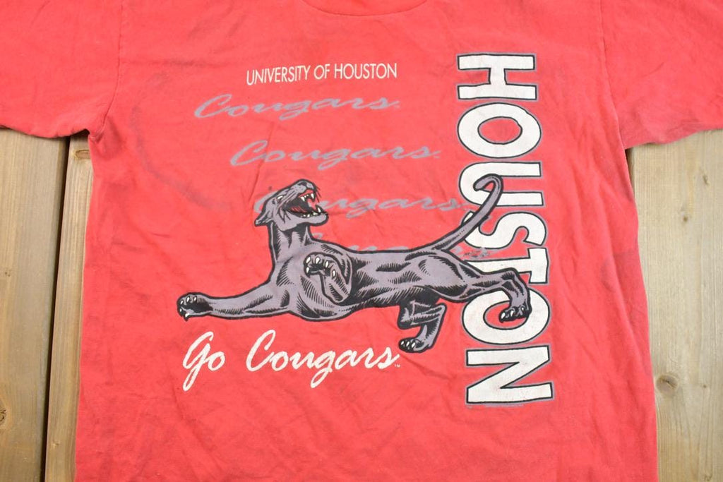 Vintage 1990s University Of Houston Go Cougars Collegiate T-Shirt