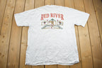 Vintage 1990s Red River Ski Graphic Souvenir Travel T-Shirt