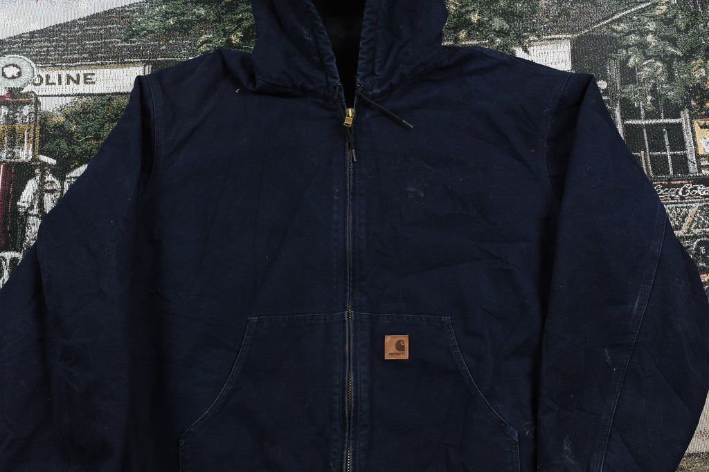 Vintage 1990s Carhartt Full Zip Hooded Workwear Jacket