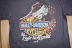 Vintage 1989 Harley Davidson "The Eagle Has Landed" 3D Emblem T-Shirt