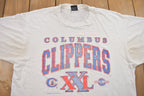 Vintage 1990s Columbus Clippers Graphic Screen Stars T Shirt