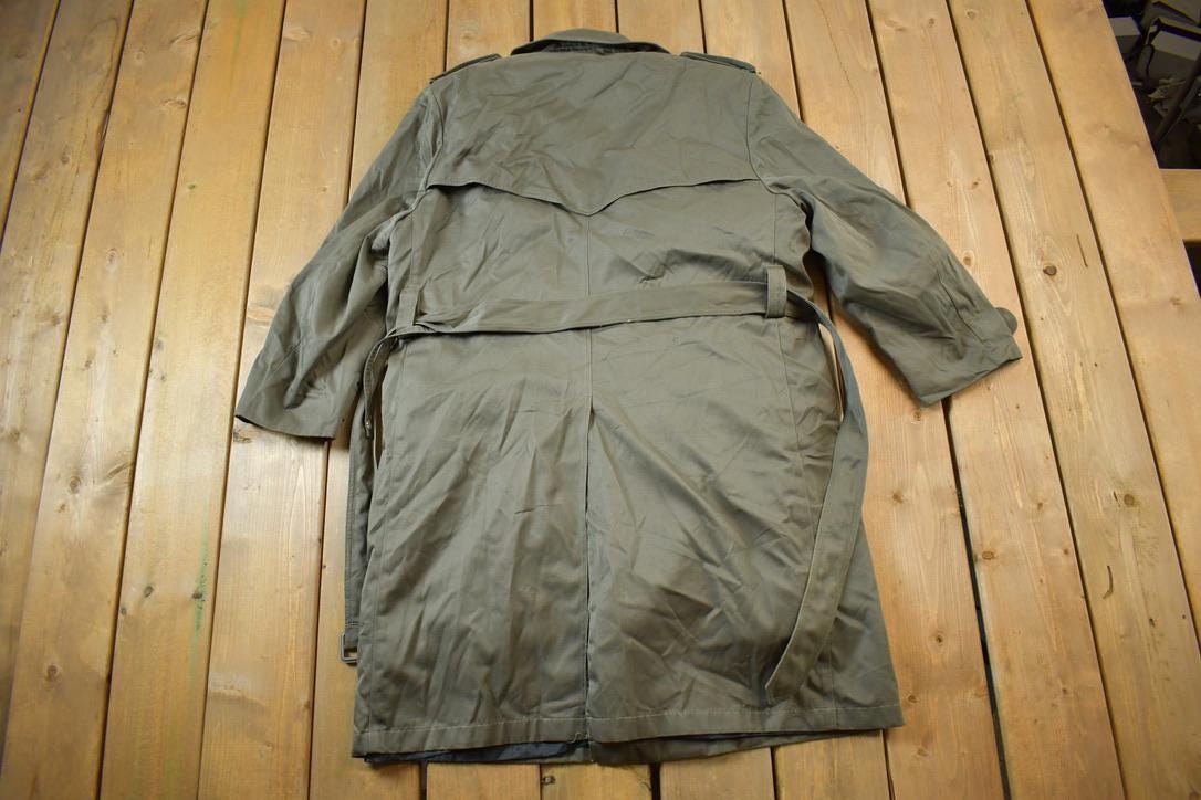 Vintage 1980s Towne London Fog Full Length Double Breasted Trench Coat