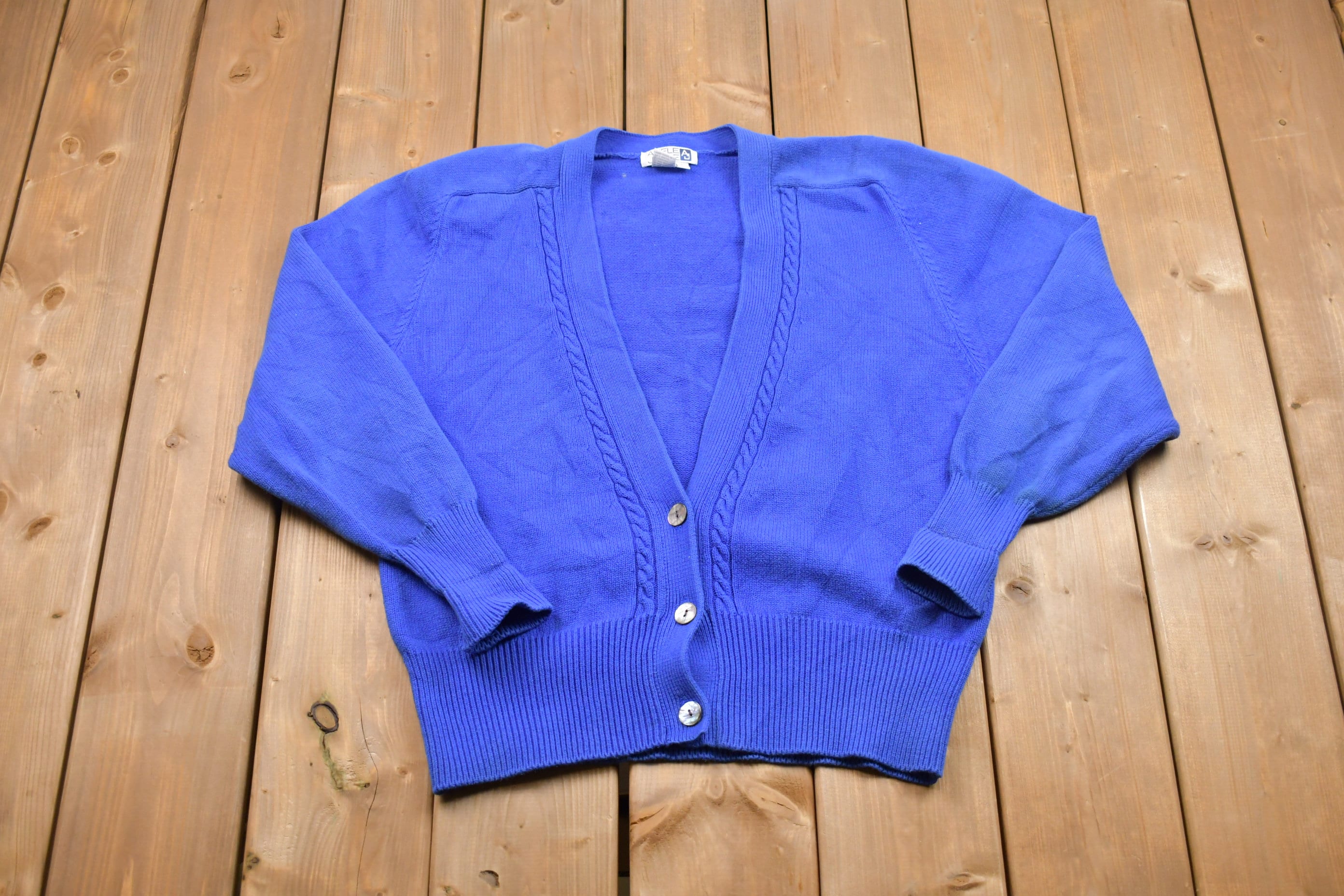 Vintage 1990s Adele Joyce Knit Cardigan Sweater