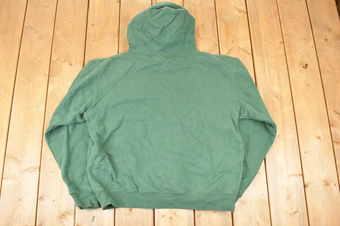 Vintage 1990s Miami Hurricanes Embroidered University Hoodie Sweater Mens L