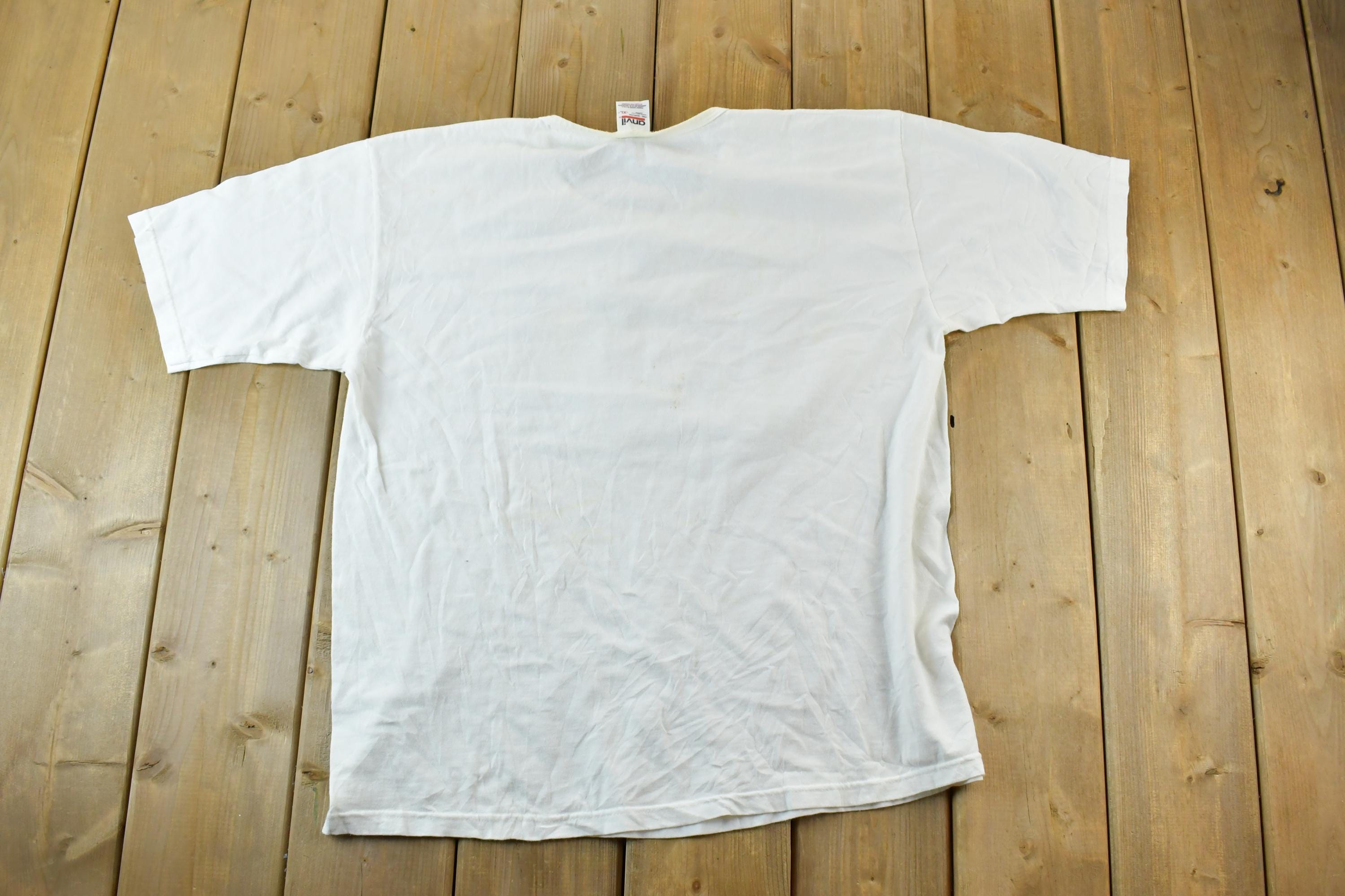 Vintage 1990s Painted Flowers Single Stitch T-Shirt