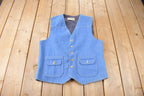 Vintage 1970s Levi's Panatela Denim Button Up Vest Made in USA Size S