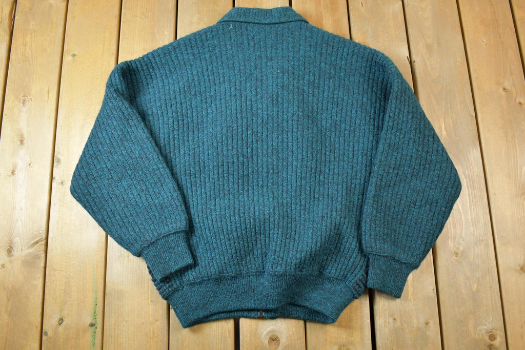 Vintage 1990s Knit Varsity Jacket Made In USA
