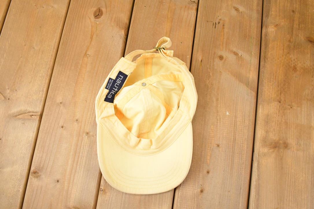 Vintage 1990s Nautica Sporting Club Strapback Dad Hat / 90's Embroidered Boating Preppy Cap