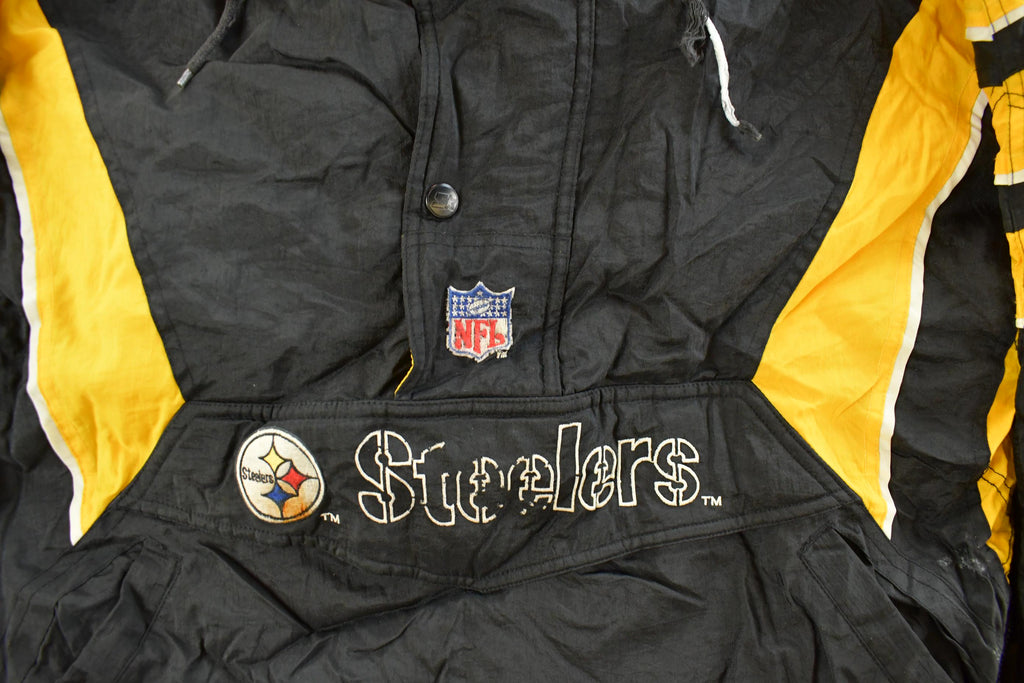Vintage 1990s Pittsburgh Steelers Starter NFL Anorak Jacket Men's Medium