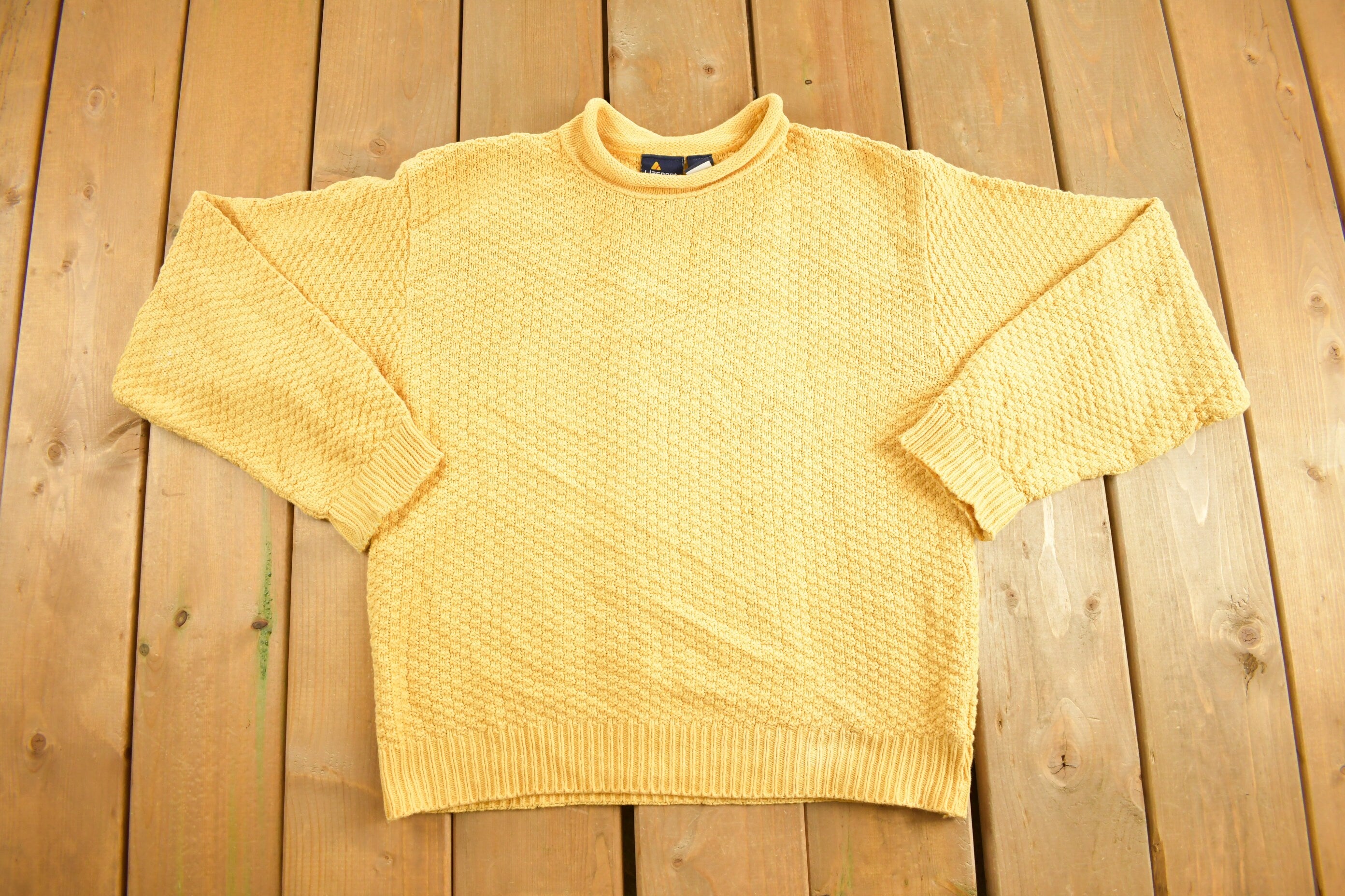 Vintage 1990s Lizsport Knitted Crewneck Sweater