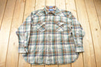 Vintage 1990s Pendleton Plaid Button Up Board Shirt