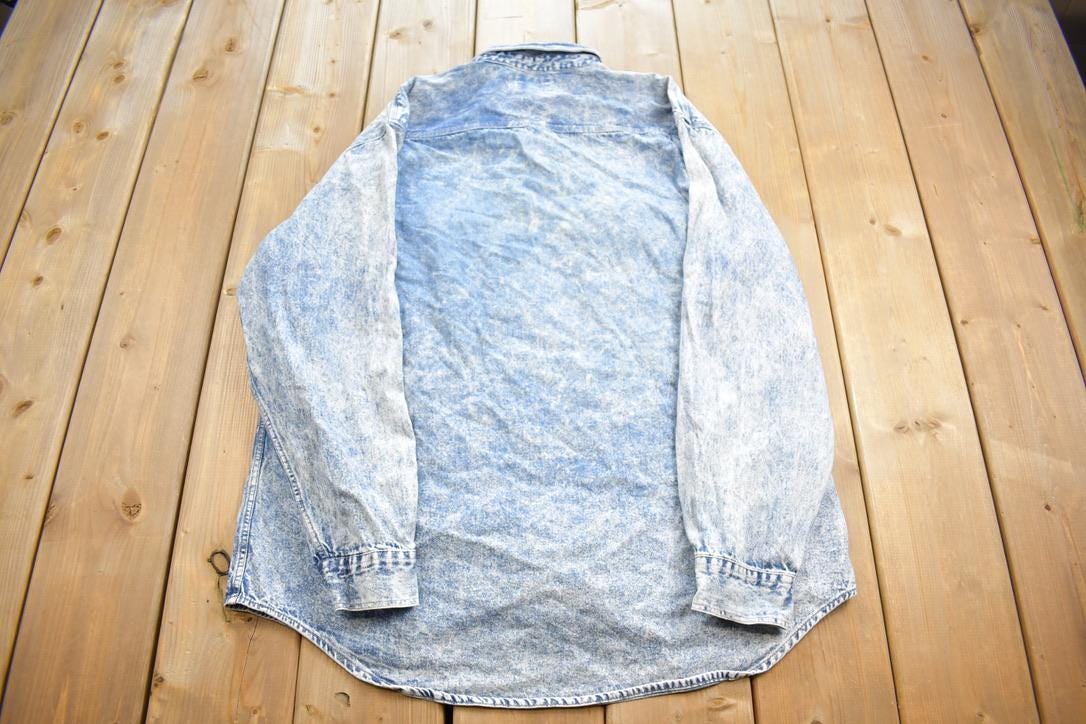 Vintage 1980s Gap Jean Button Up Long Sleeve Shirt