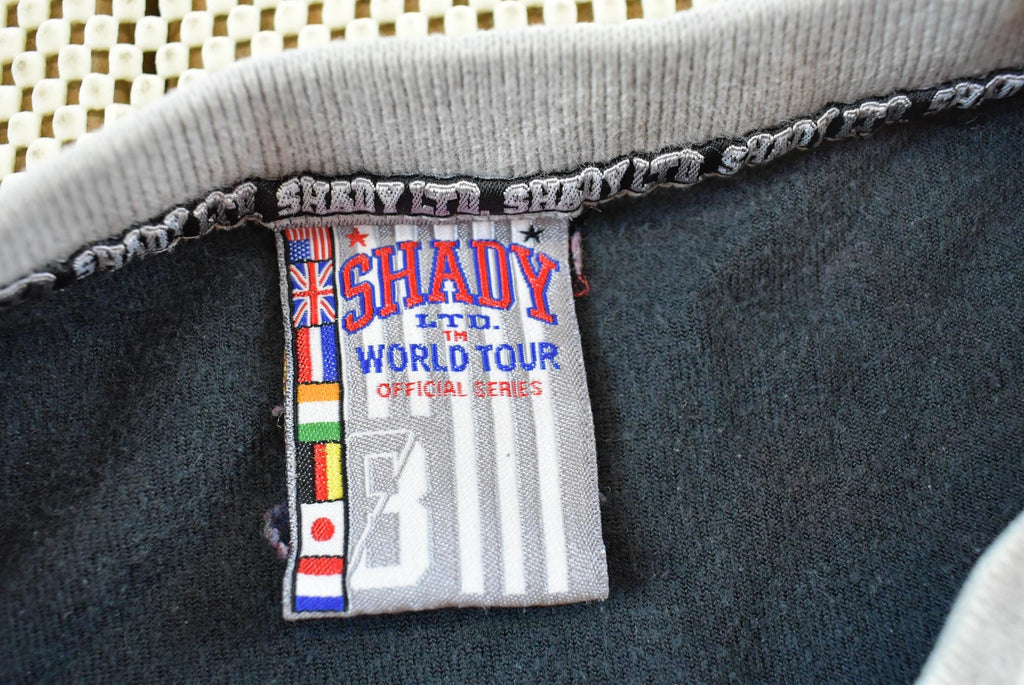 Vintage Y2K Shady LTD World Tour Velour Jersey T-Shirt Mens M / 00s Hip Hop T Shirt / 2000s Rap Tee / Eminem