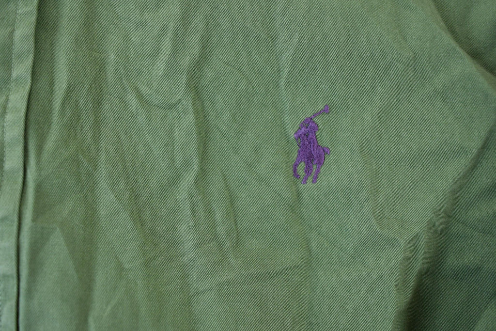 Vintage 90s Ralph Lauren Olive Button Up Shirt