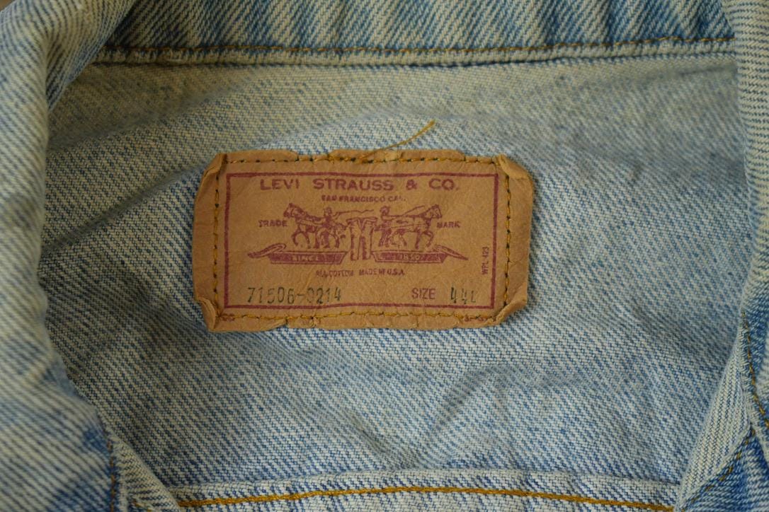 Vintage 1980s Levis Type 3 Denim Jacket Made In USA - 44R
