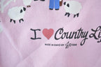 Vintage 1990s I Love Country Life Farm Theme Cow Crewneck  Souvenir  Vintage Sweatshirt  Cowboy Wilderness Sweatshirt  Made In USA