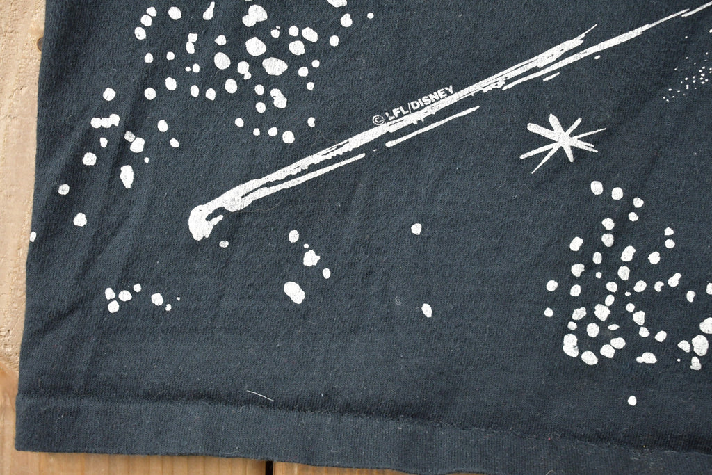Vintage 1990s Star Wars Star Tours Disney All Over Print Graphic T-shirt