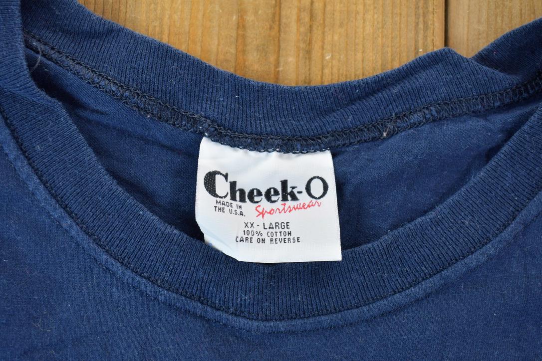 Vintage 1990s "Wanna Talk Stress?" Cheek-O Sportswear Embroidered Mom T-Shirt