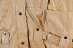 Vintage 1980s Brown Leather Buckled Light Jacket