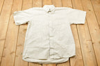 Vintage 1990s Edwards Striped Button Up Short Sleeve Shirt