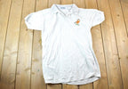 Vintage 1990s Toon Time Garfield Golfing Souvenir Single Stitch Embroidered Polo T-Shirt Made In
