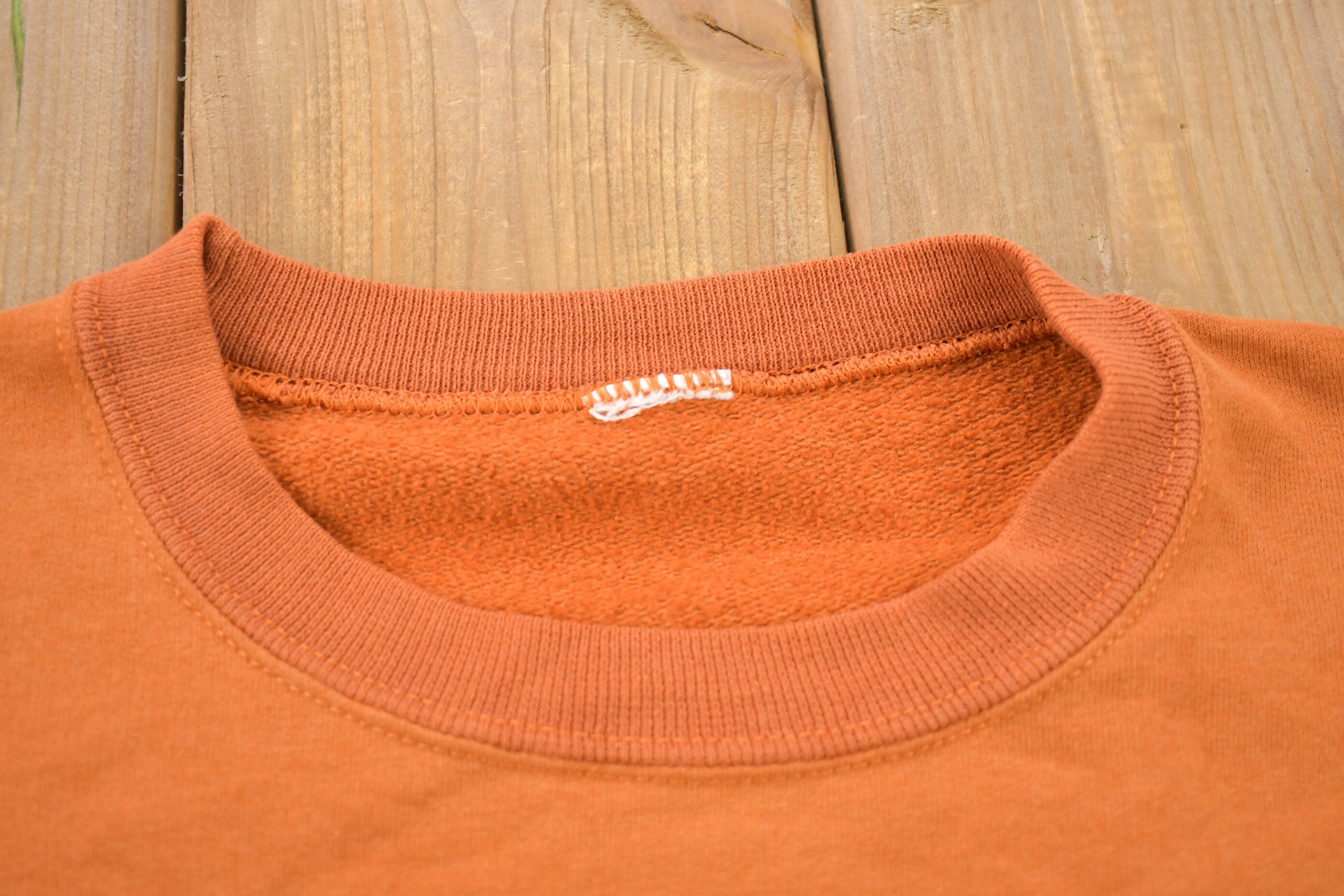 Vintage 1990s Blank Orange Crewneck Sweatshirt