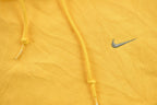 Vintage 1990s Yellow Nike Mini Grey Tag Swoosh Hoodie