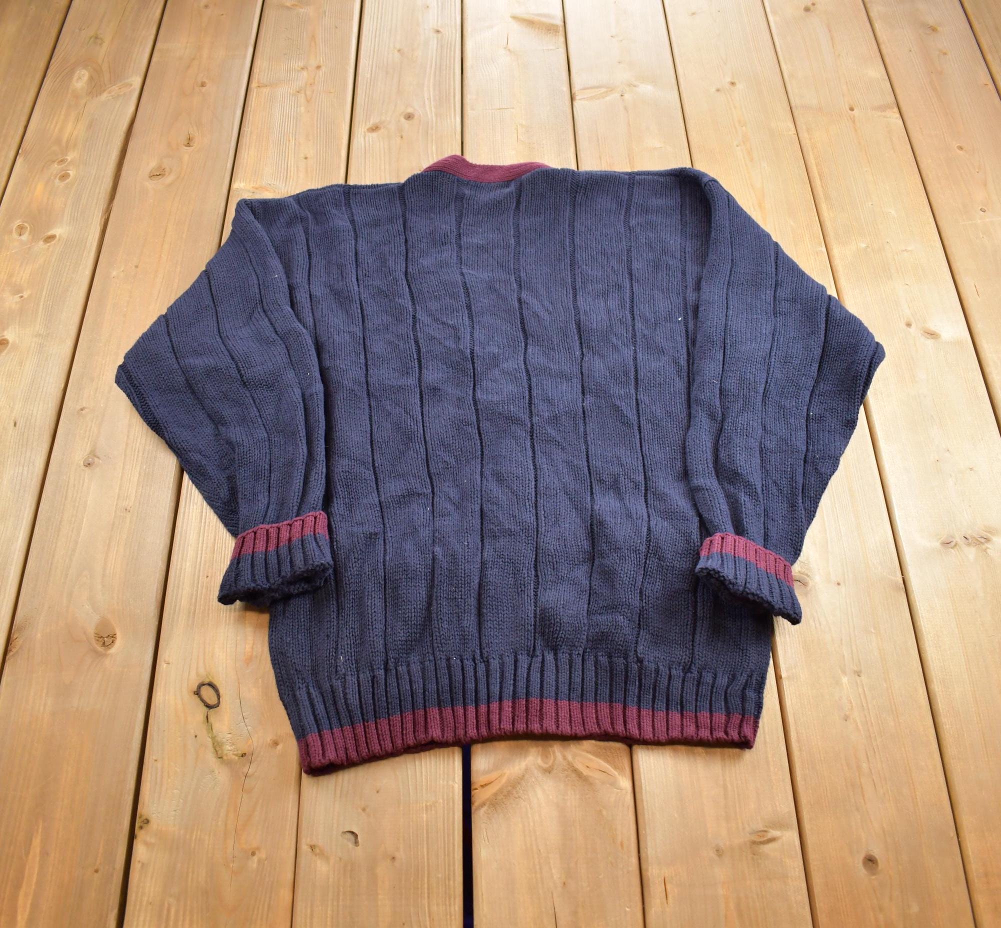 Vintage 1980s Jos. A. Bank Knitted Cardigan Sweater