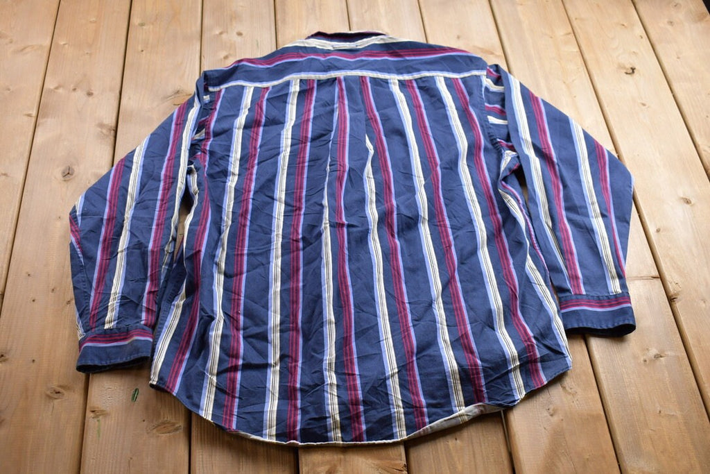 Vintage 1990s Tommy Hilfiger Striped Button Up Shirt