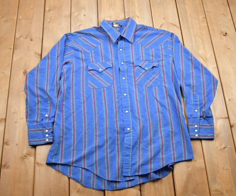 Vintage 1990s Striped Holt Western Button Up Shirt