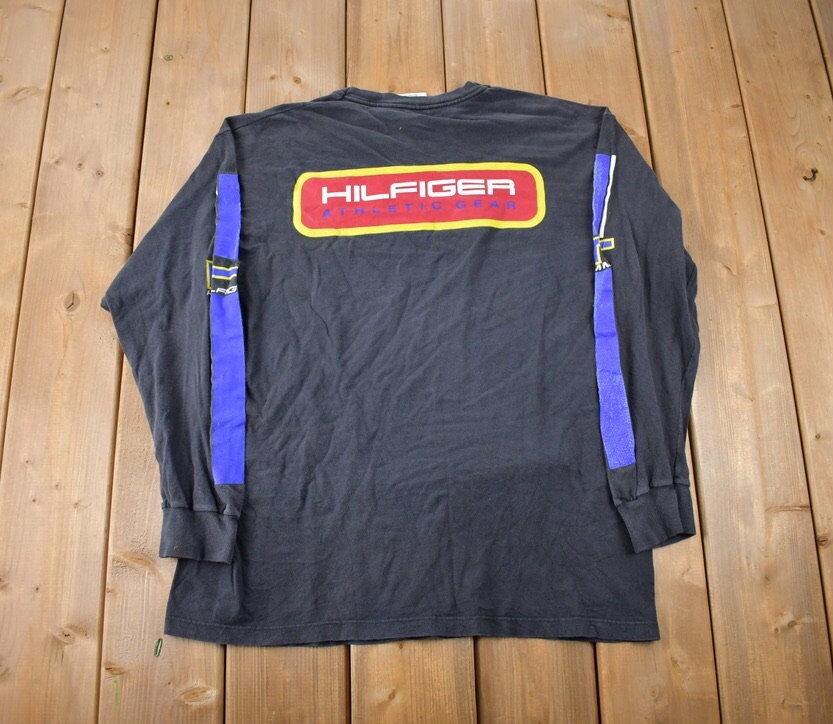 Vintage 1990s Tommy Hilfiger Athletic Gear Long Sleeve Shirt Made in Canada