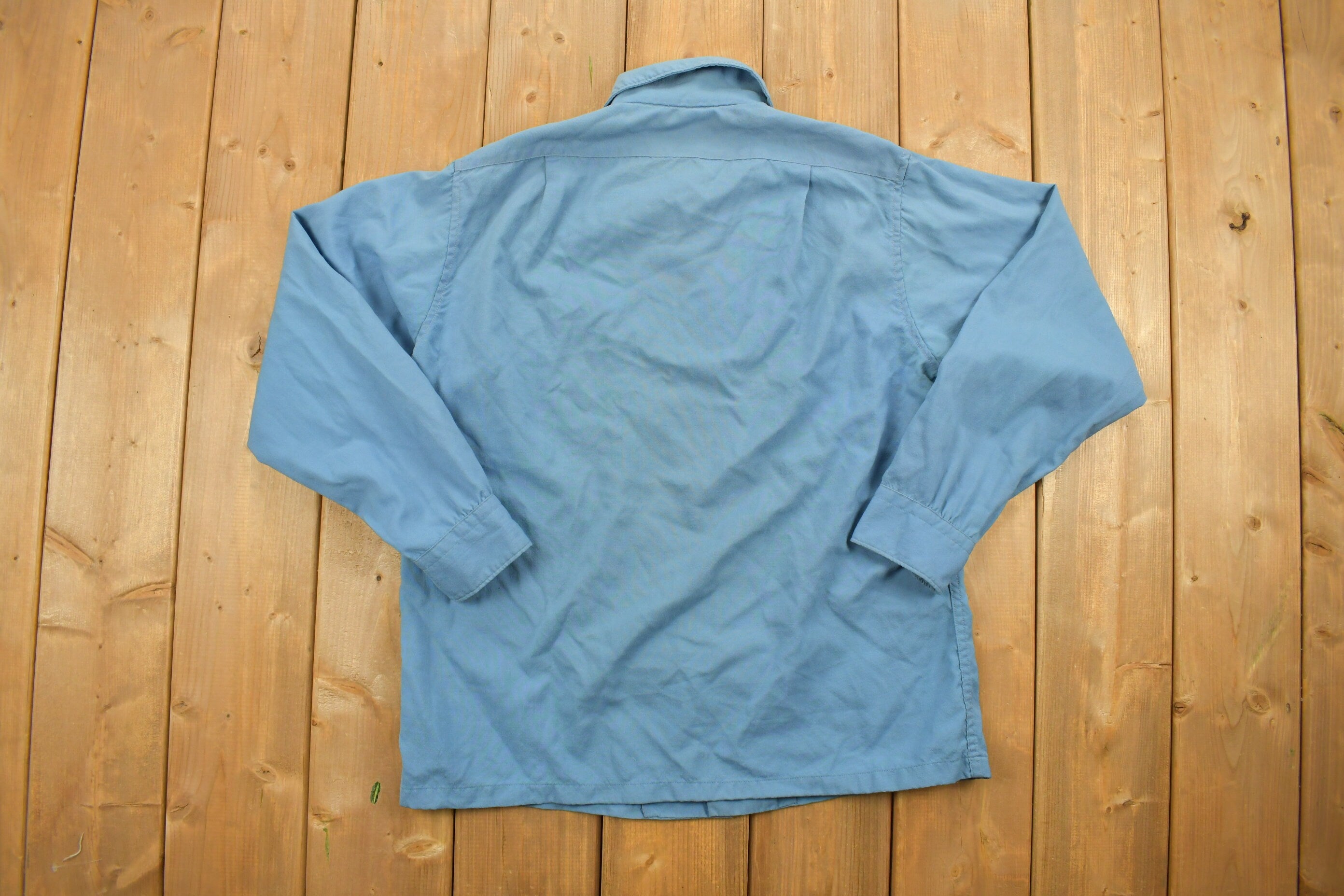 Vintage 1970s Pendleton Blue Button Up Shirt