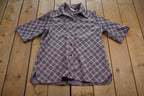 Vintage 1970s Lori-Lynn Patterned Butterly Collared Made In USA Button Up Shirt