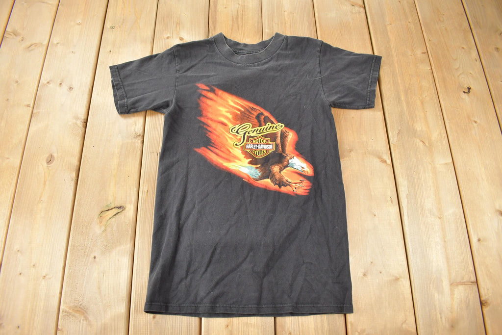 Vintage 2000 Harley Davidson Motorcycles N. Canton Ohio Freedom Graphic T-Shirt