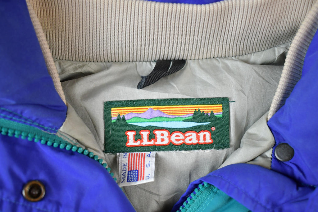 Vintage 1980s LL Bean Down Puffer Jacket Made In USA